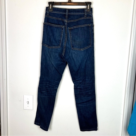 Imogene and Willie jeans womens 27 Straight Leg Whiskered Dark Blue Zip - Picture 4 of 9